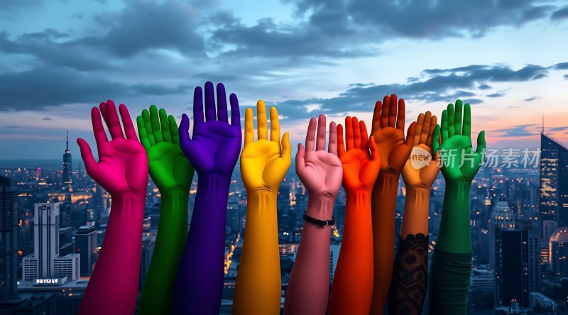 多彩之手共筑城市梦想