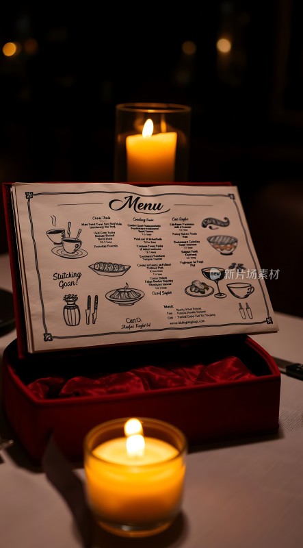 烛光晚餐菜单展示