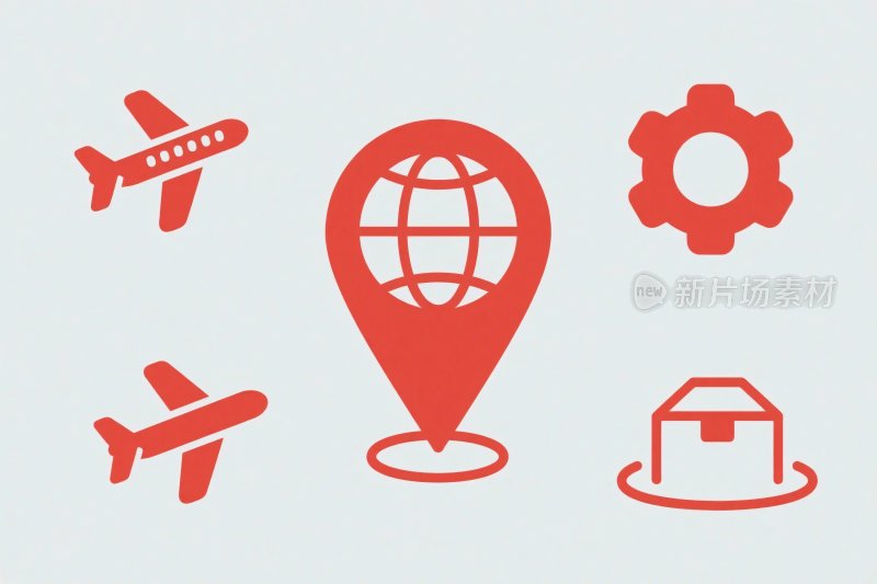 物流运输行业插画图标