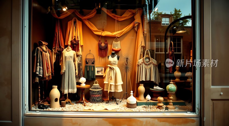 新片场素材 时尚橱窗展示
