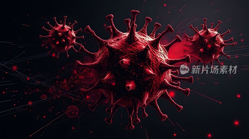 红色病毒入侵新片场素材