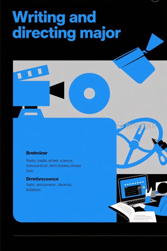 编剧导演专业插画