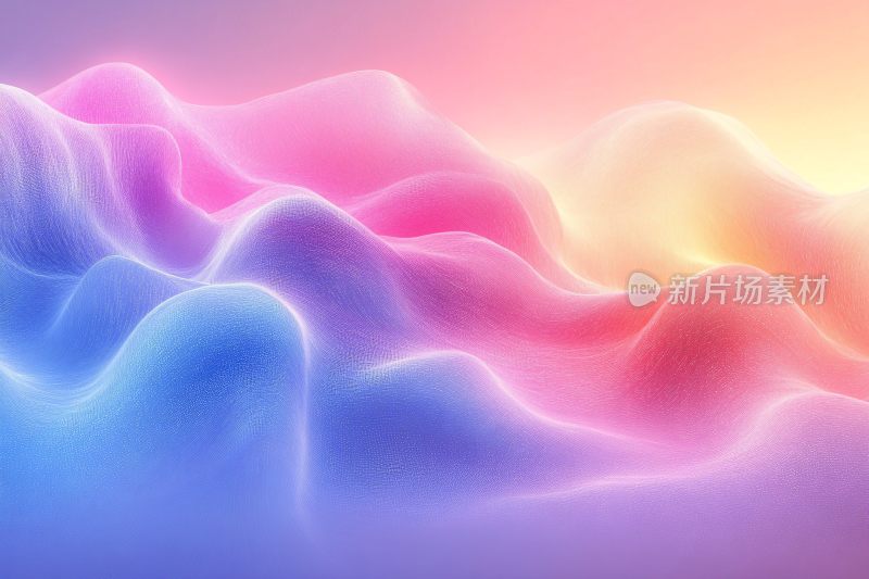 梦幻渐变色彩波浪背景