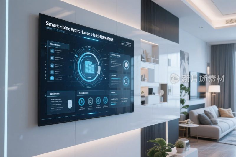 现代智能家居显示屏场景