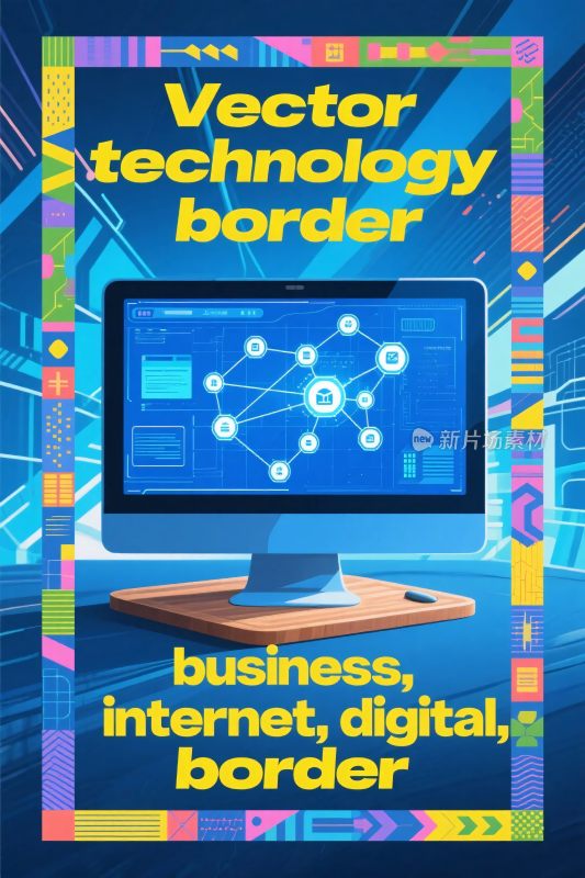 矢量科技边界海报