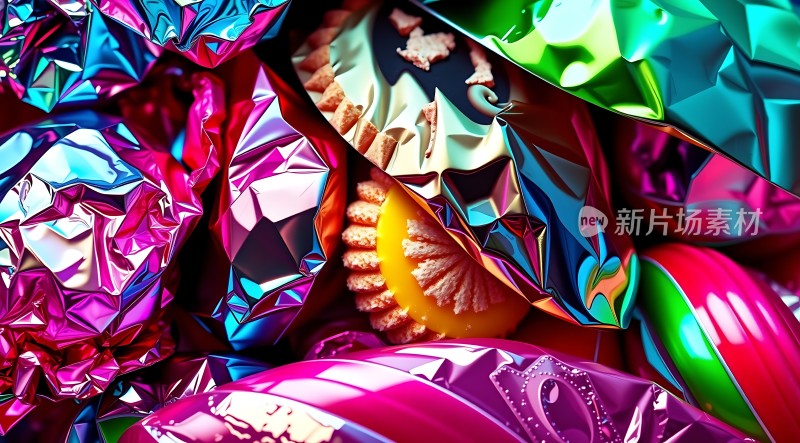 彩色包装下的美味零食