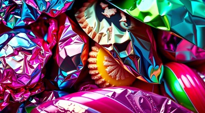 彩色包装下的美味零食 彩色包装下的美味零食