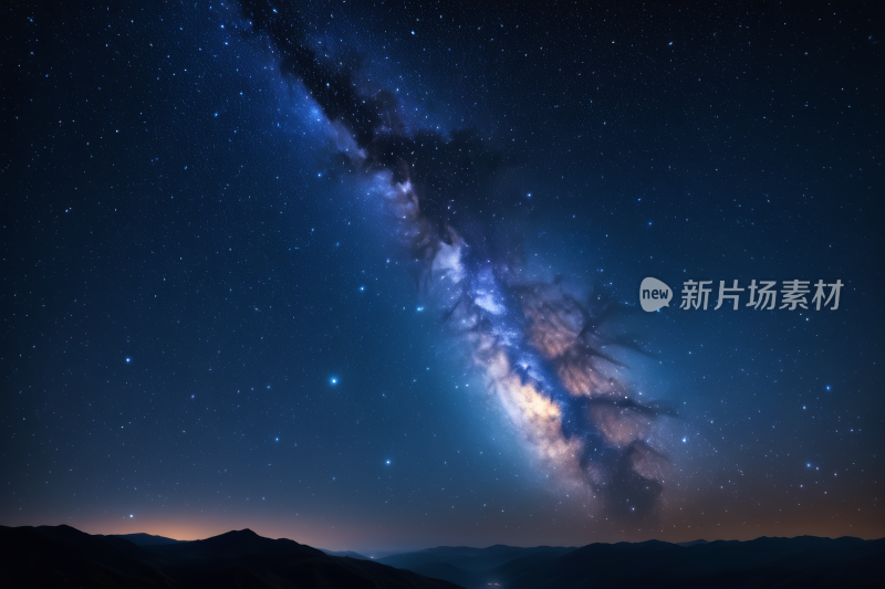 星空夜空螺旋状充满恒星星系