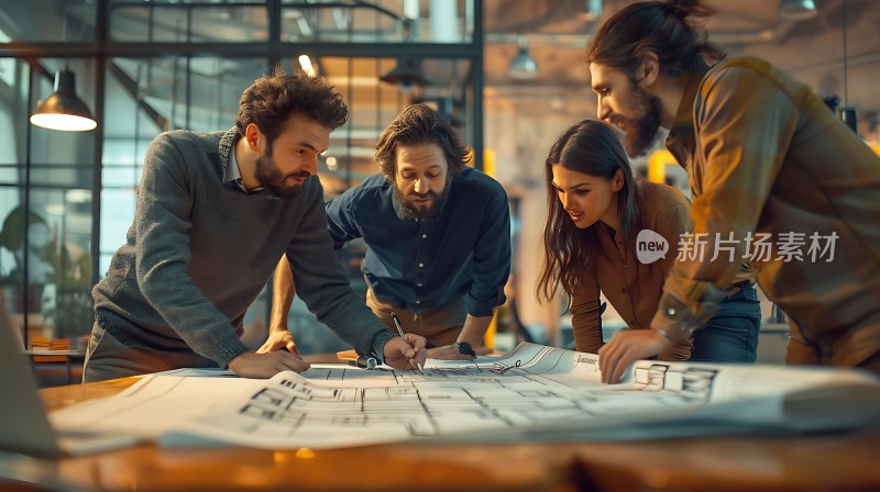 团队协作共同探讨设计方案