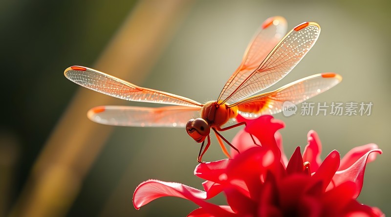 红蜻蜓轻舞花间
