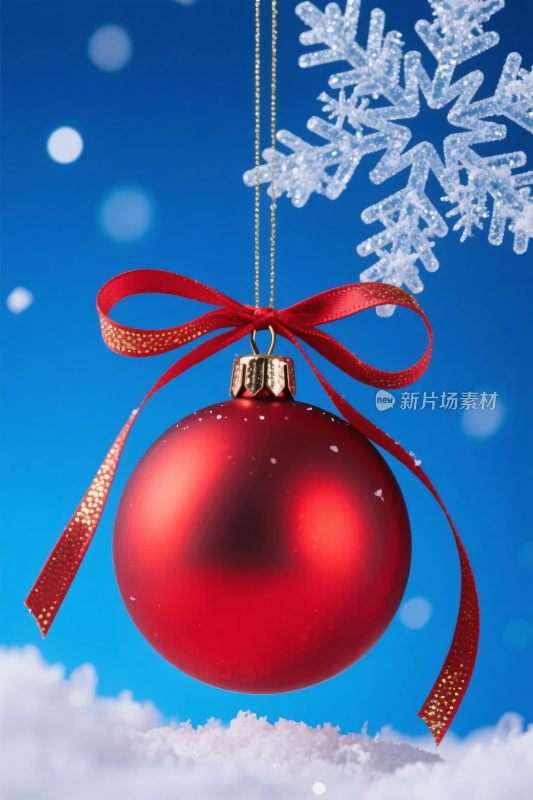 红色圣诞装饰球