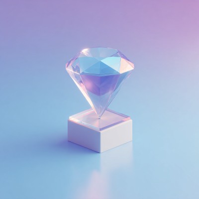 透明钻石立体插画 透明钻石立体插画