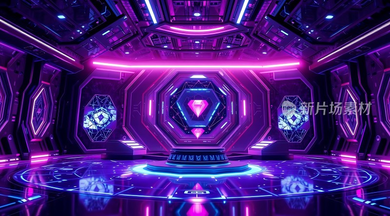 紫色科技未来舞台