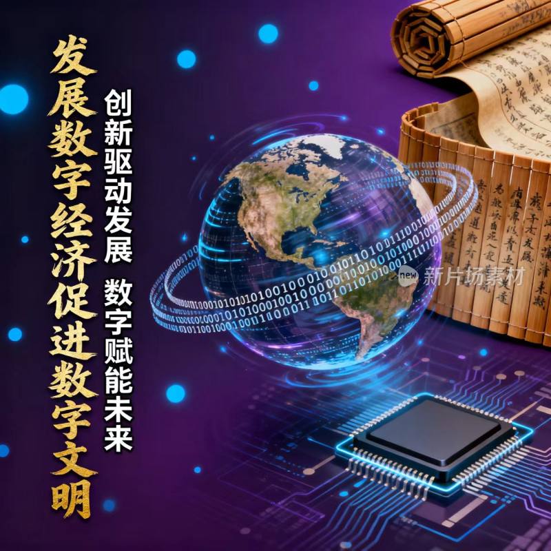 数字经济 数字文明 数字生态 海报 宣传图