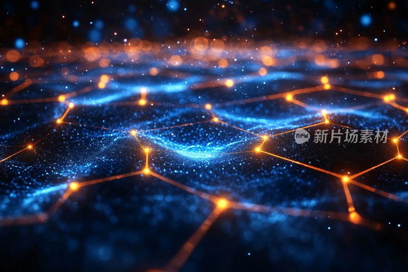 科技感网络线条背景画面