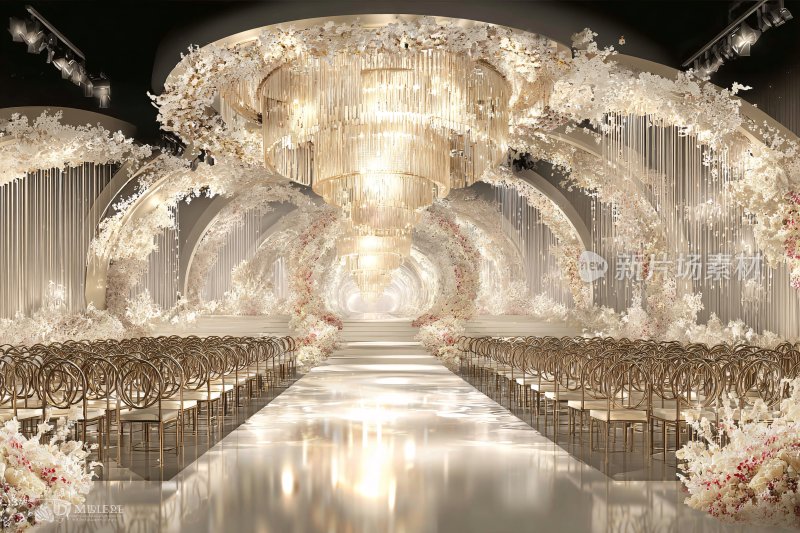 奢华梦幻的婚礼现场布置