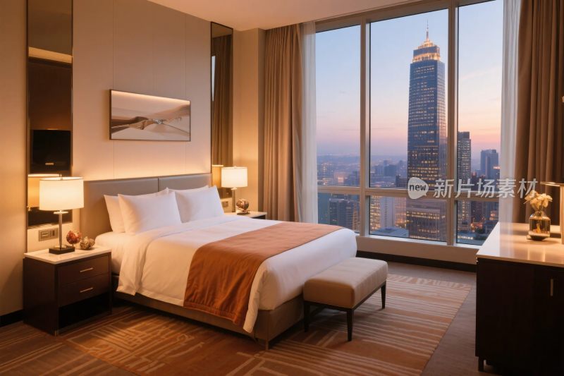 高档酒店客房室内景象