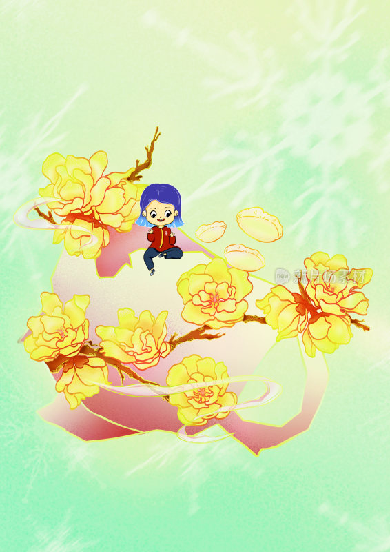 二十四节气植物冬至下雪吃饺子