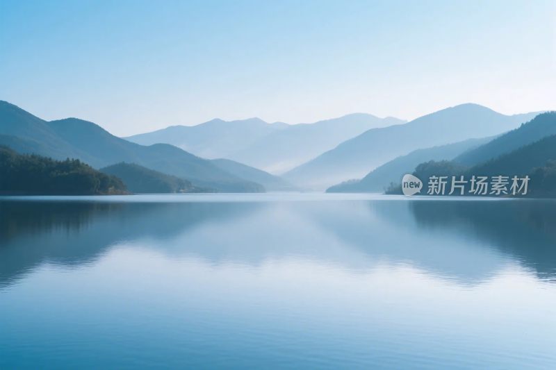 山水湖景风光图