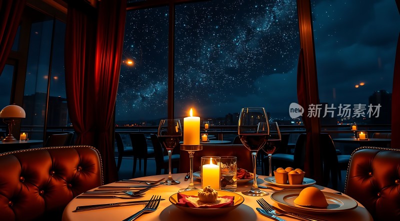 星空下的浪漫晚餐