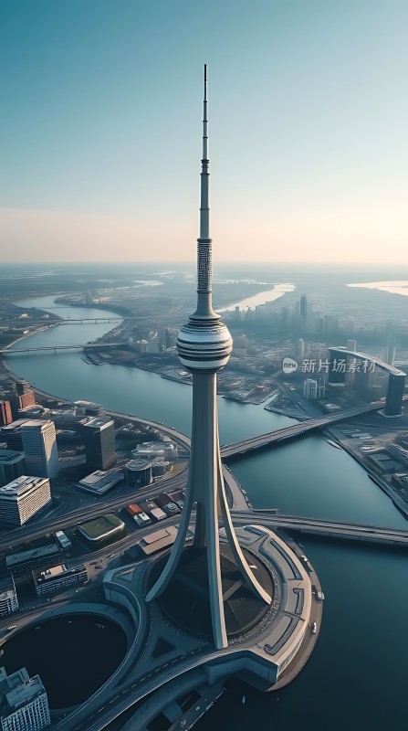 东方明珠塔与城市风光