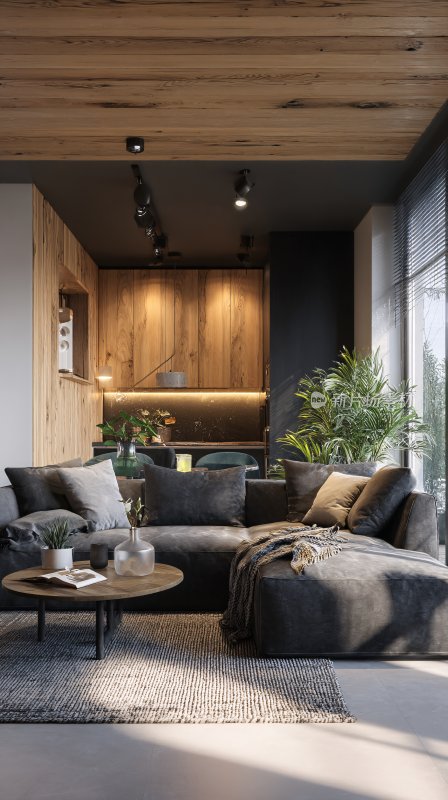 现代简约风温馨客厅室内场景