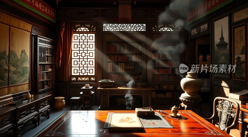 古风书房书香门第