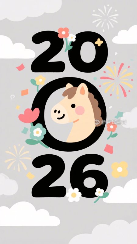 年卡通小马插画