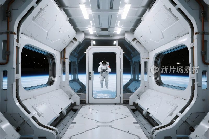科幻太空舱宇航员