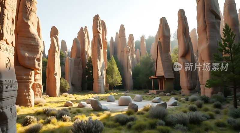 奇石林立自然美景