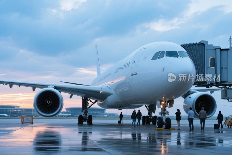 机场客机停靠场景