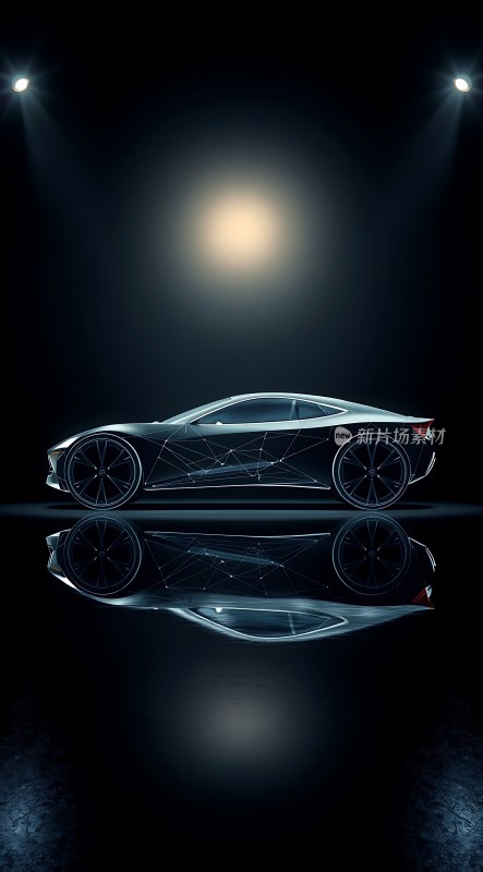 未来科技座驾黑色流线型跑车展现独特魅力