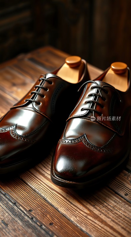 棕色皮鞋