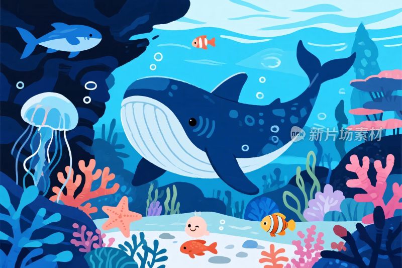 海洋生物插画