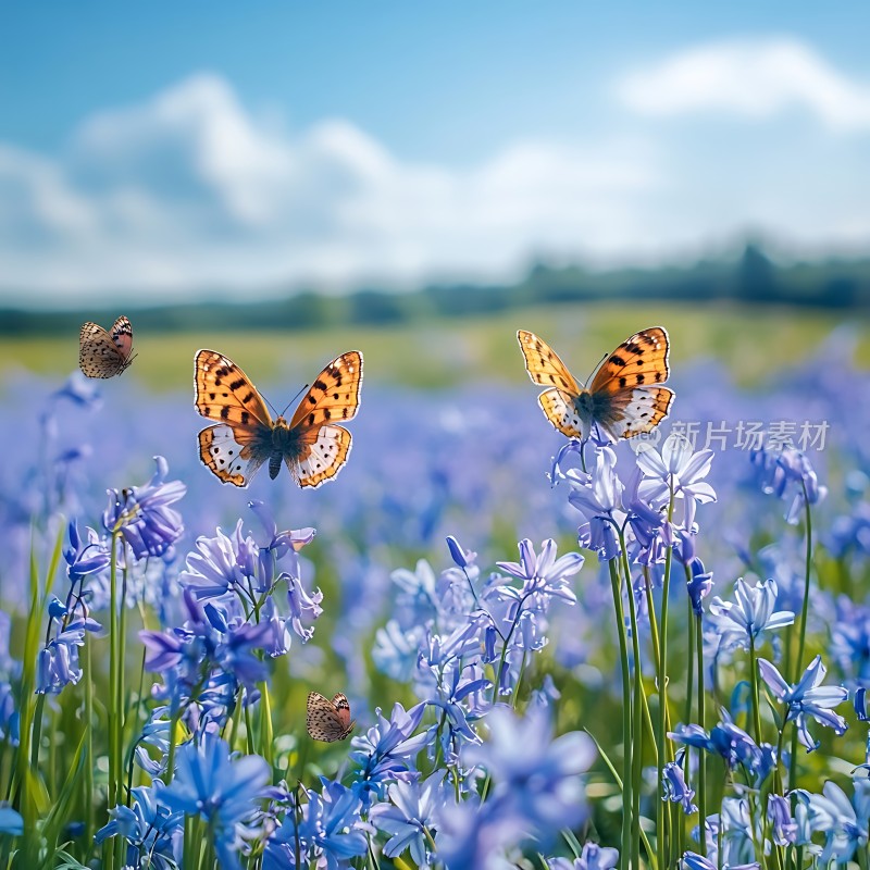 蝶舞花间春意盎然
