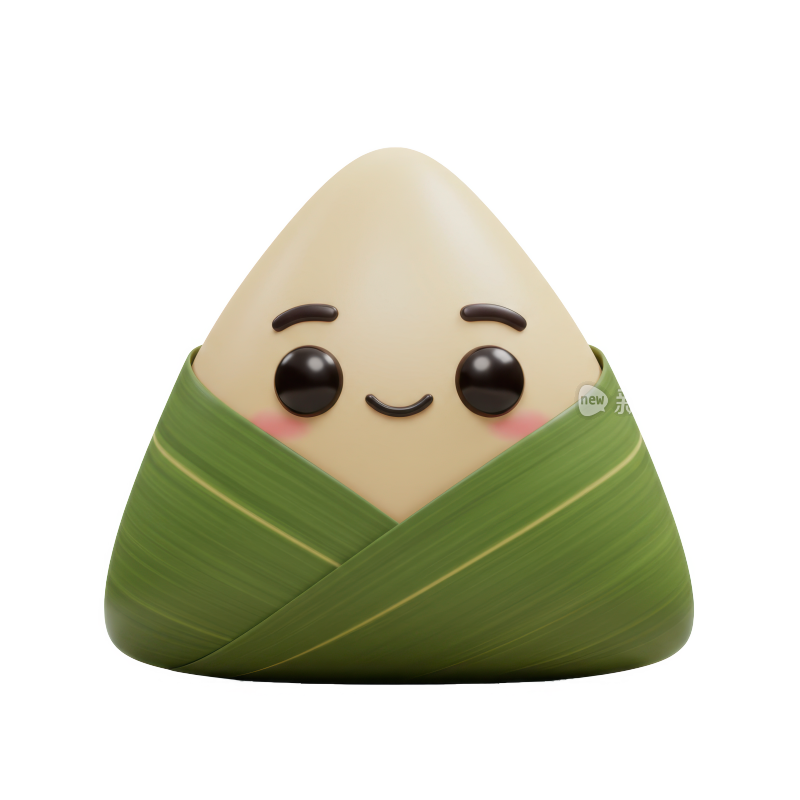 端午节3D卡通粽子元素