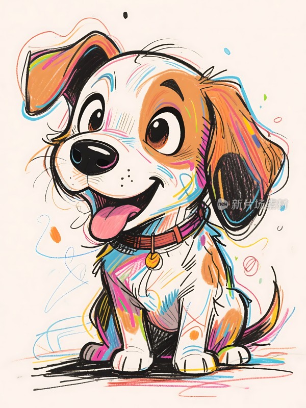 彩色小狗