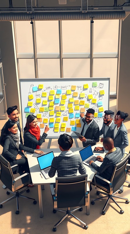 团队协作头脑风暴会议