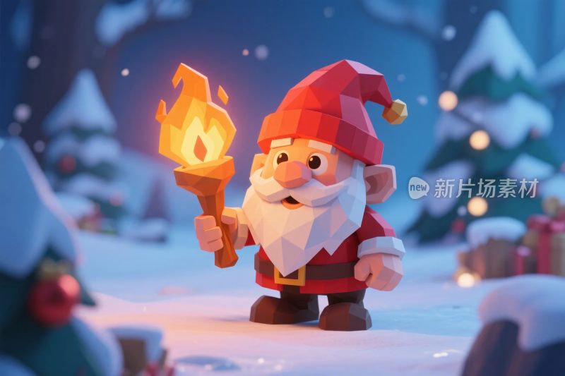 雪地圣诞精灵形象
