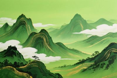 中国山水风景插画 中国山水风景插画