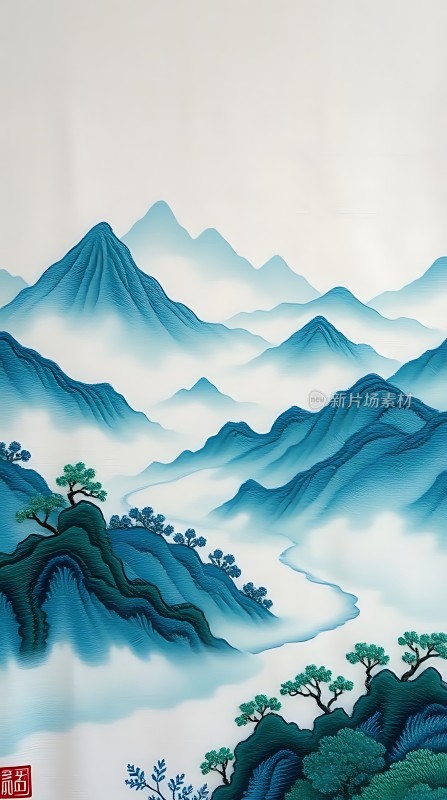 云雾缭绕的山川美景