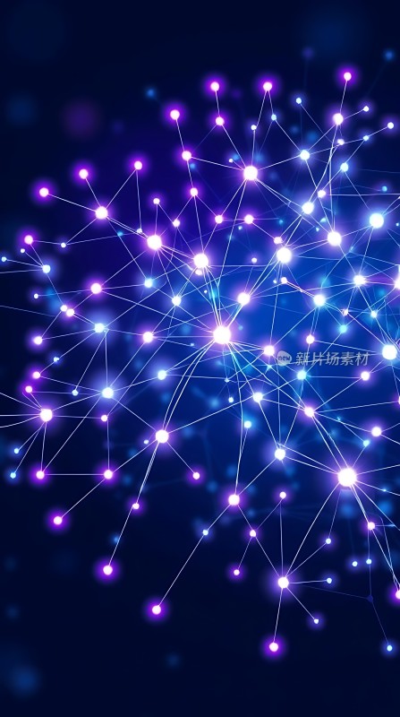 紫色光点连接网络