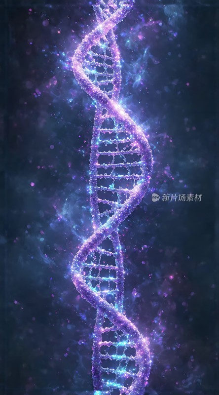 紫色DNA螺旋结构