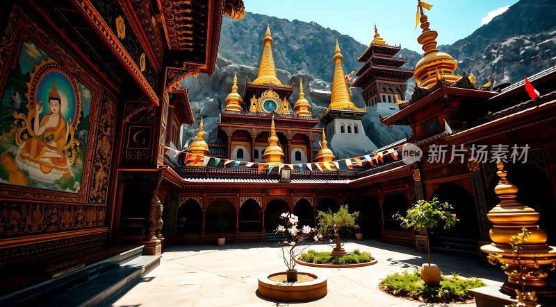 藏传佛教寺庙风光