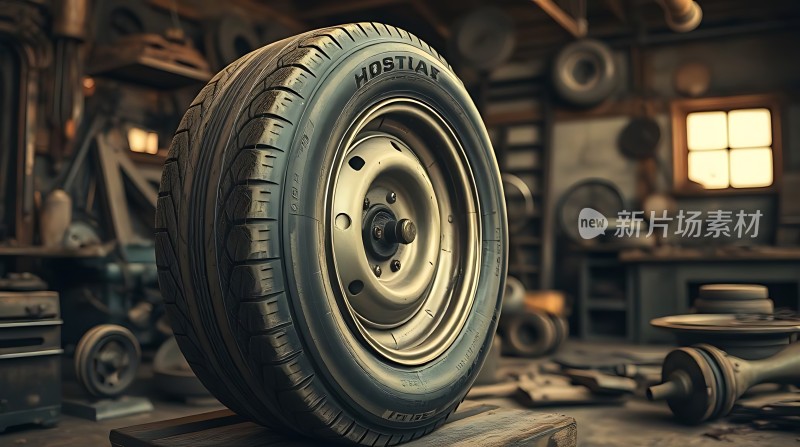 新片场素材 轮胎车间