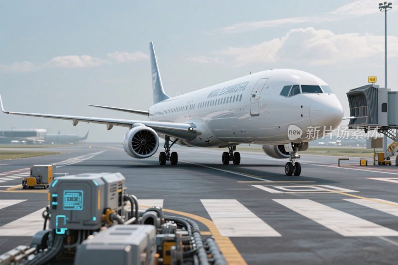 机场停机坪的客机