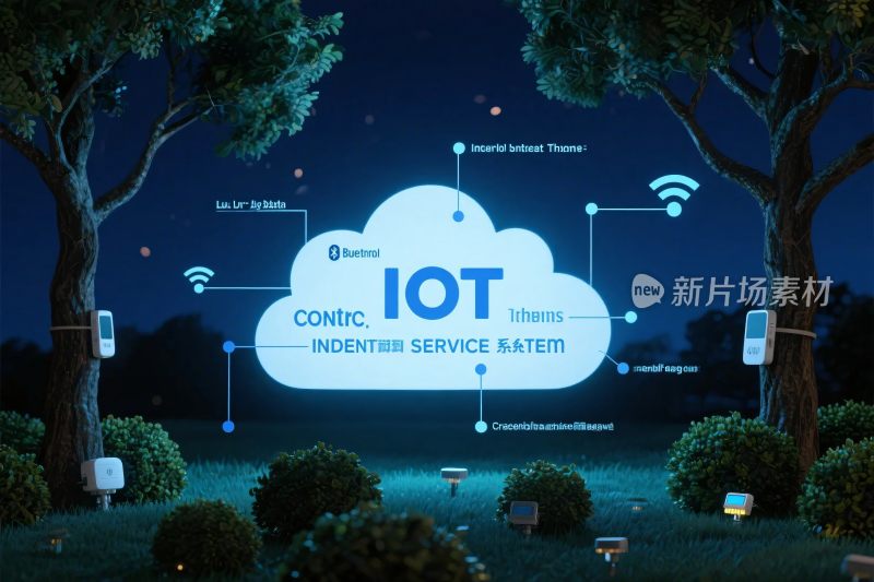 物联网科技场景插画