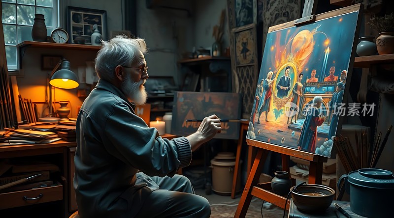 艺术家的创作瞬间