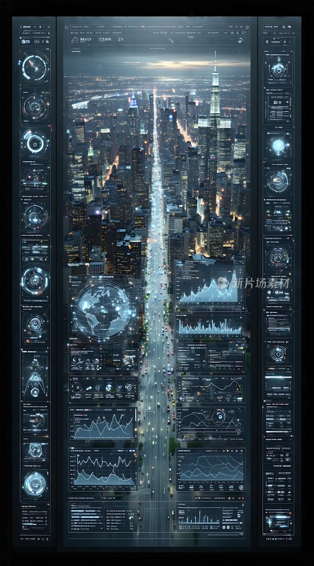 未来城市数据监控中心