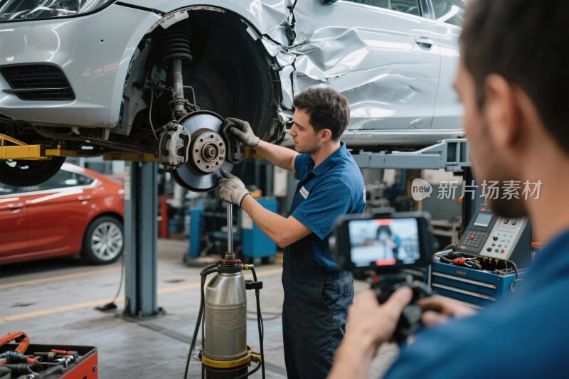 汽车维修工作场景